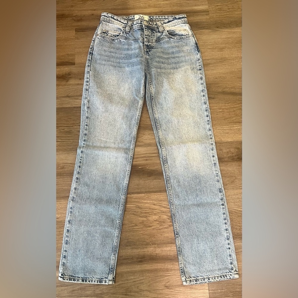 Women's Free People We The Free Light Distressed Wash Straight Leg Jeans